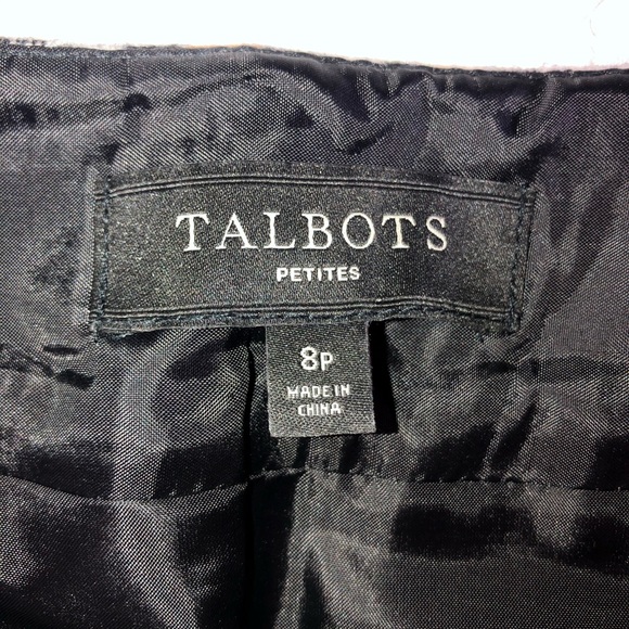 TALBOTS Wool blend pleated skirt houndstooth Sz 8P - Picture 6 of 7